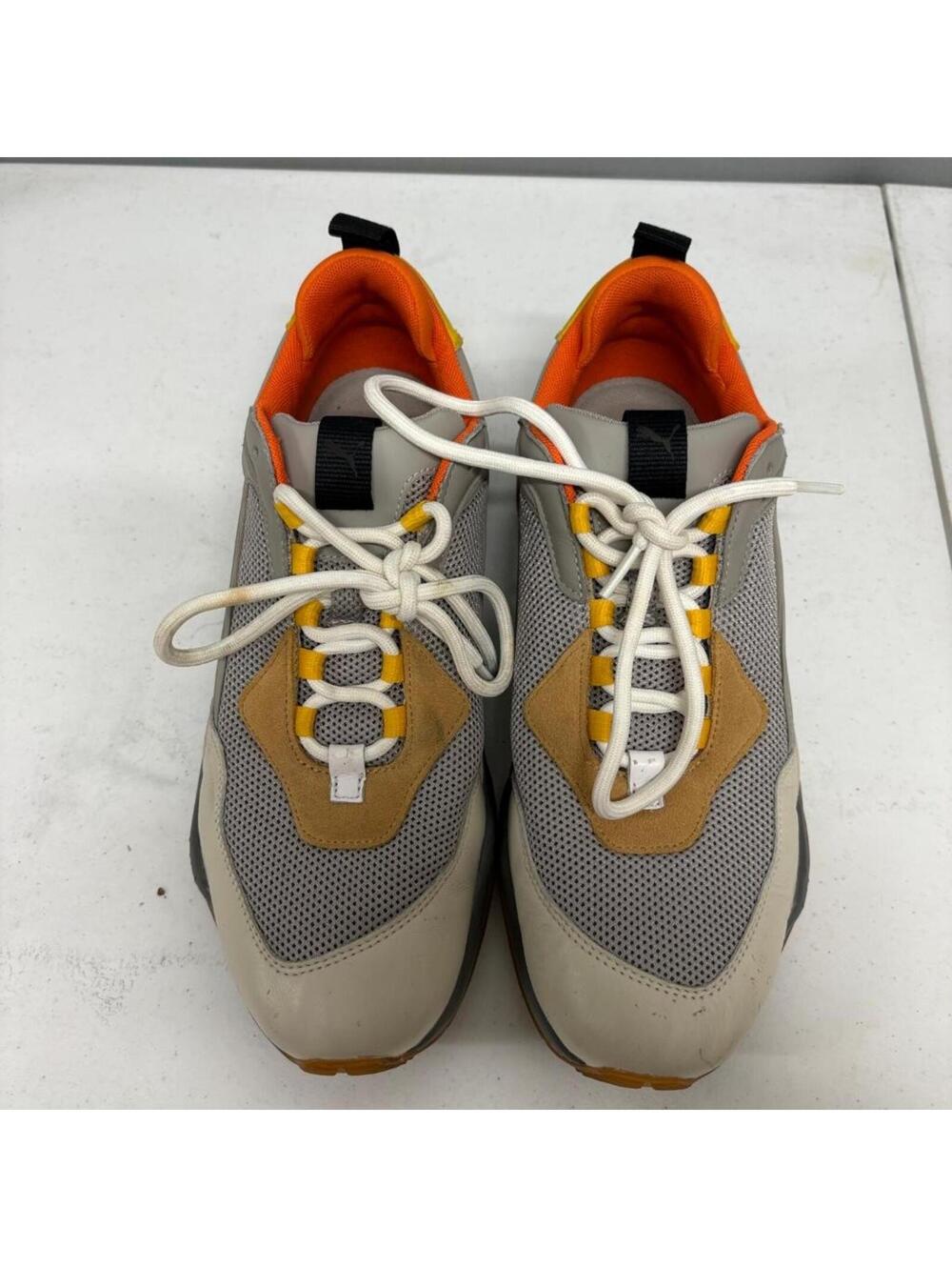 Puma Thunder Spectra Mens Size 12 Grey Orange Yellow Chunky Dad Shoes 367516-02